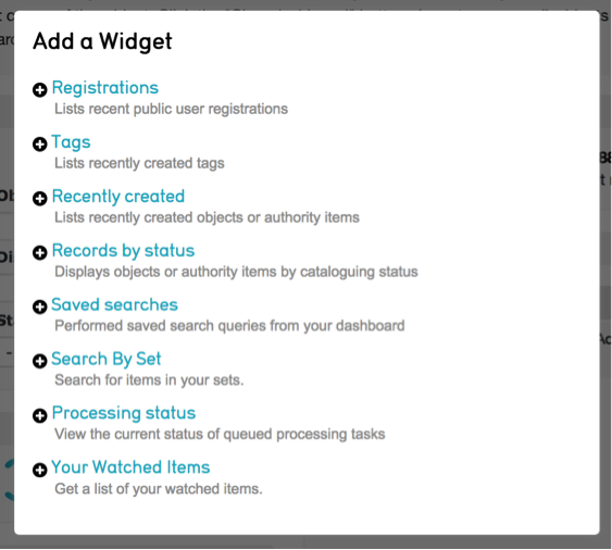 Widgets