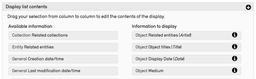 Customizing display fields